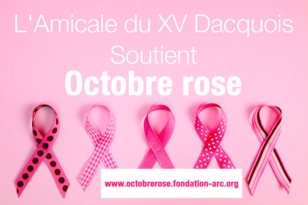 L'Amicale du XV Dacquois Soutient  Octobre rose